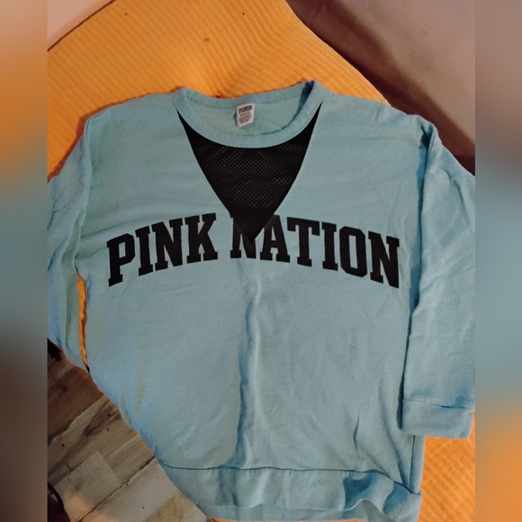 Pink Nation Light Blue Sweatshirt - Picture 1 of 4